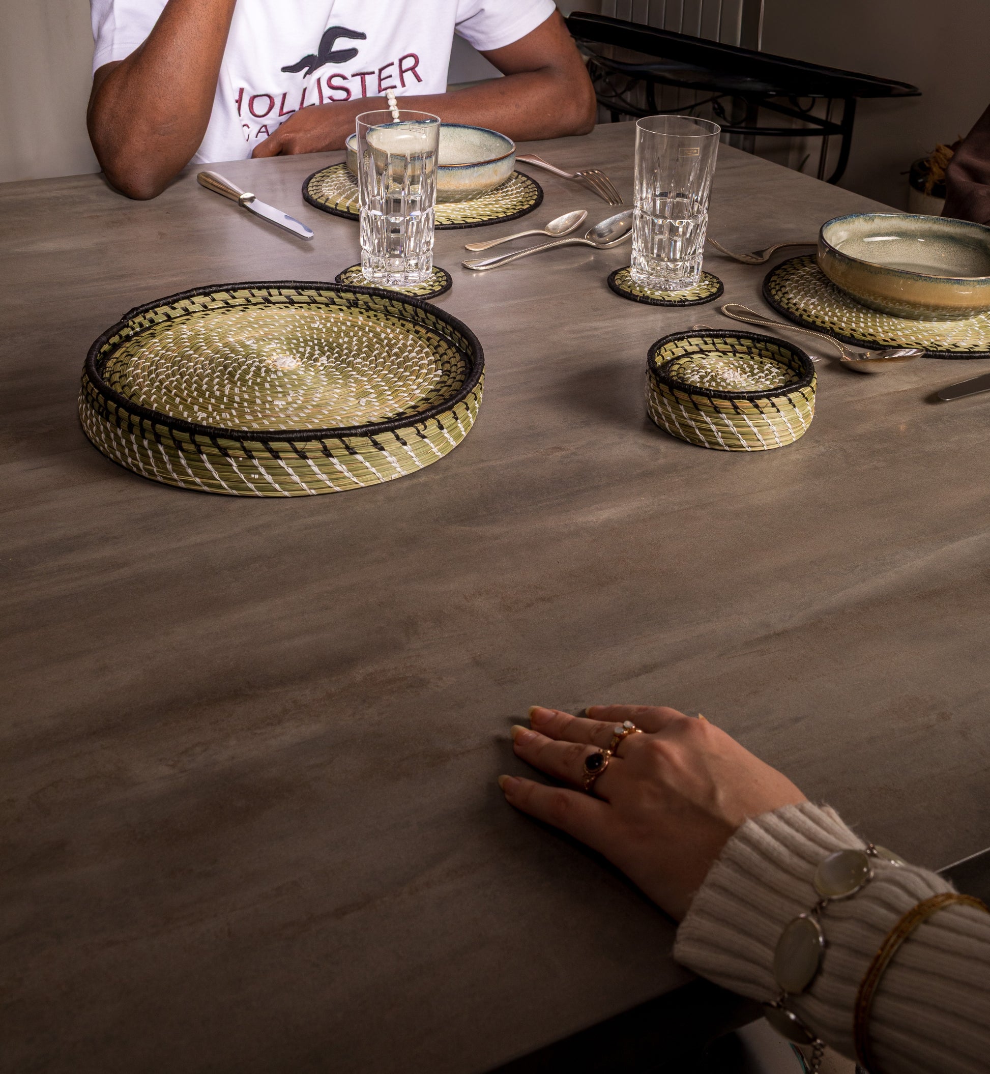 Set de dessous de plats + dessous de verres Rizisano